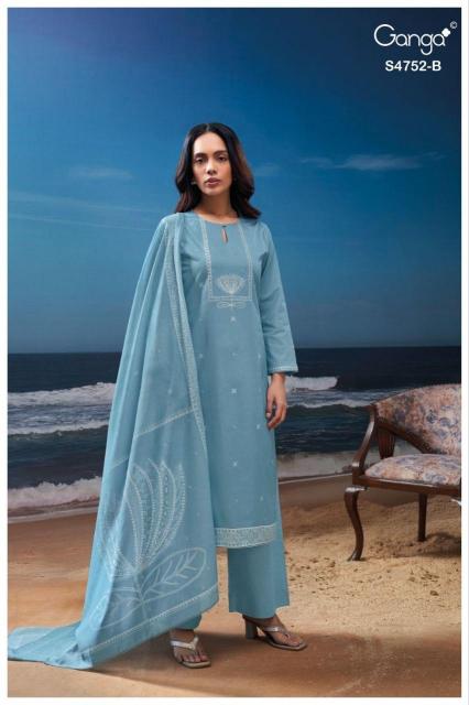 Ganga faira 4752 synthetic dress material wholesale